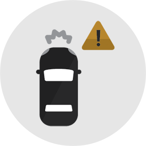 Icône d’alerte de prévention de collision.