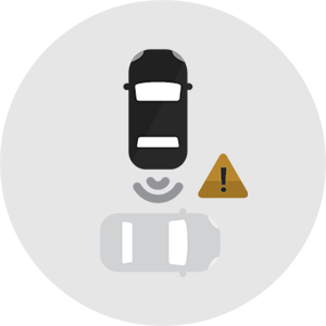 Rear Cross Traffic Alert Icon.