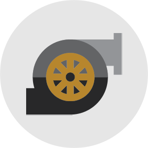 Icône de moteur turbo.