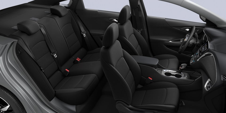 Chevrolet Malibu 2024 en tissu noir jais de catégorie supérieure.