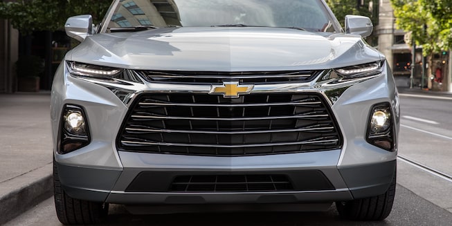 2022 Chevrolet Blazer Front Grille, Badge and Headlamps.