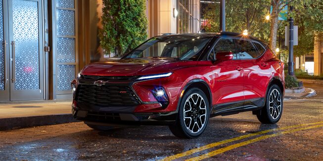 2023 Blazer parked on a road.