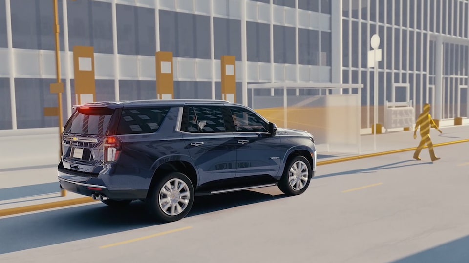 Video of 2023 Chevrolet Tahoe Front Pedestrian Braking.