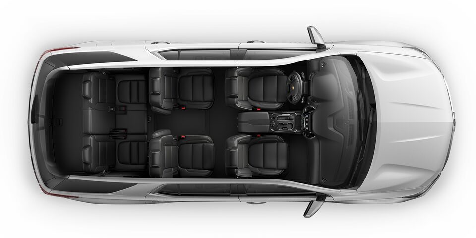 2023 Chevrolet Traverse Mid-Size SUV 7 Passenger Interior Seating Overview.