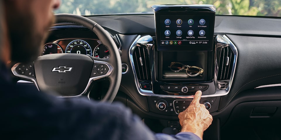 2023 Chevrolet Traverse Mid-Size SUV Hidden Infotainment System Storage.