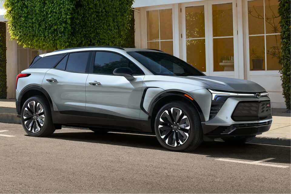 Exterior driver side view of the 2024 Blazer EV.