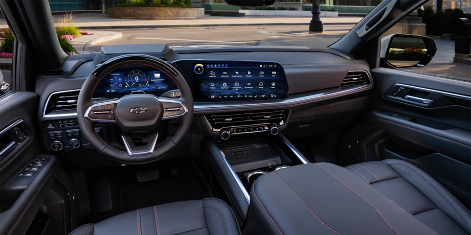 2025 Chevrolet Tahoe and 2025 Chevrolet Suburban interior driver's view.