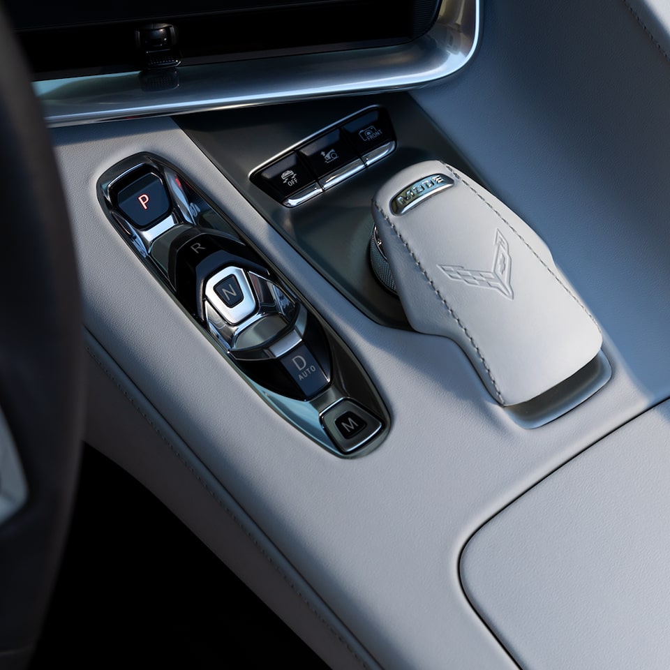 La console centrale de la Chevrolet Corvette 2024.