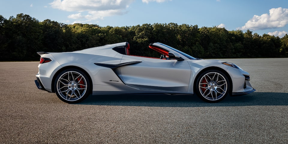 The Corvette Z06 parked on a clear day.
