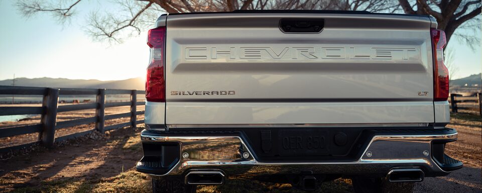 2022 Chevrolet Silverado 1500 exterior rear view.