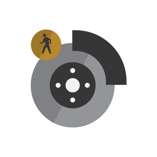 Pedestrian Braking on icon. hover