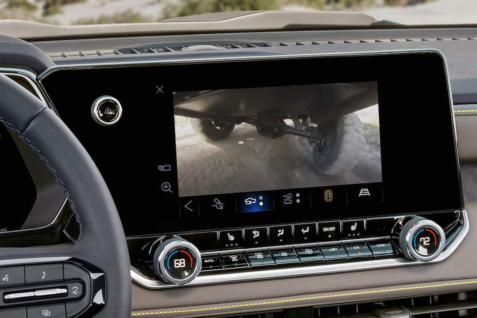 2024 Chevrolet Colorado underbody camera view.