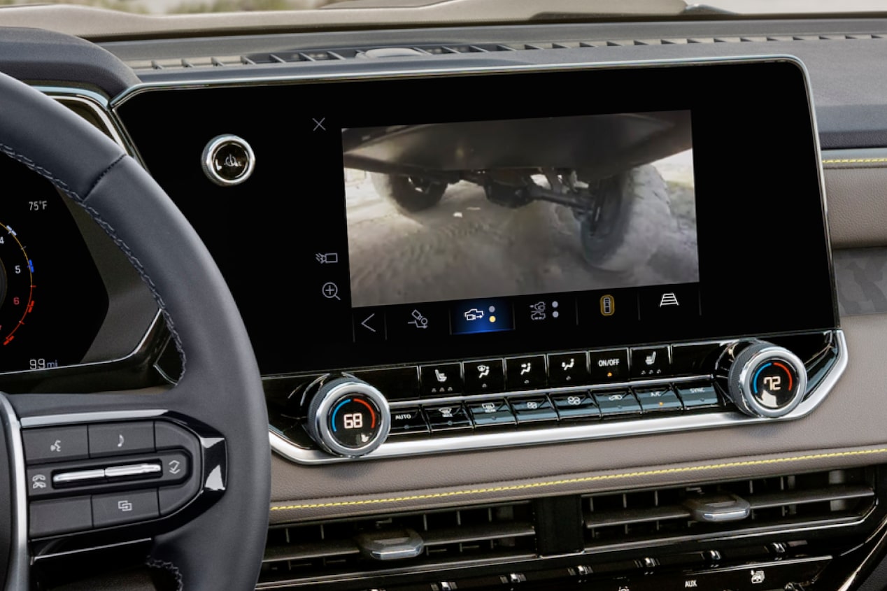 Close-up view of the Infotainment Screen on the Chevrolet Colorado ZR2 off-road truck.