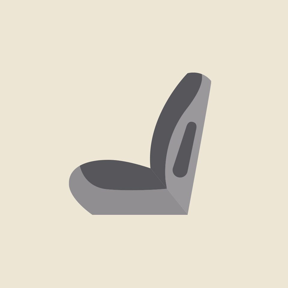 Passenger seating icon.