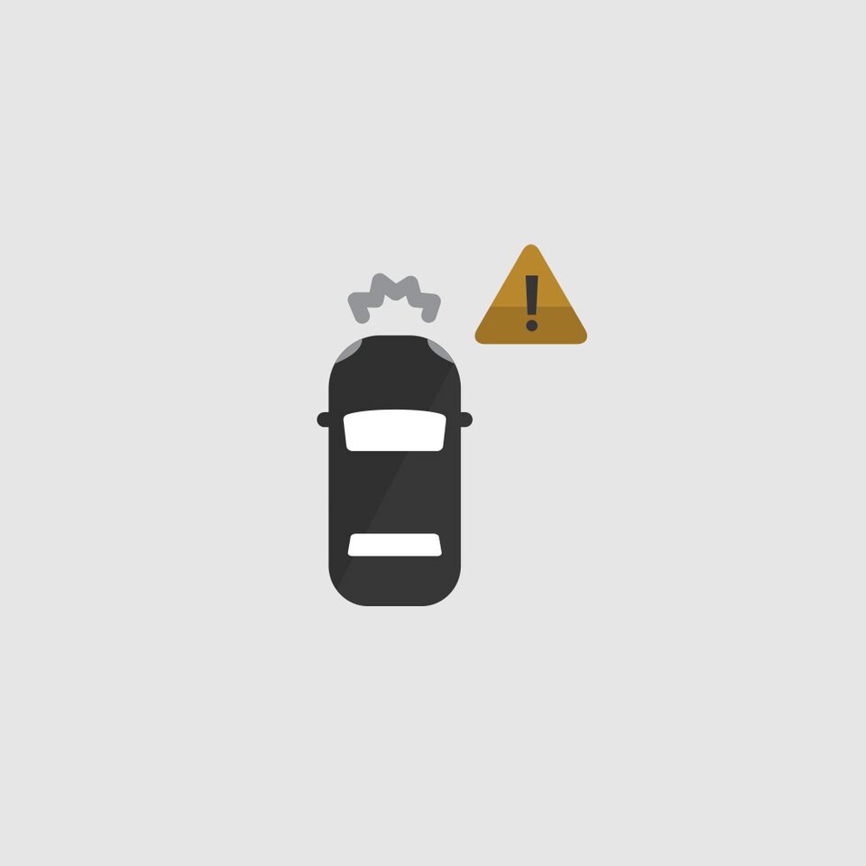 Icône d’alerte de prévention de collision.