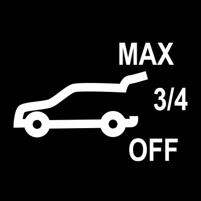 Hands-free power liftgate preset symbol.