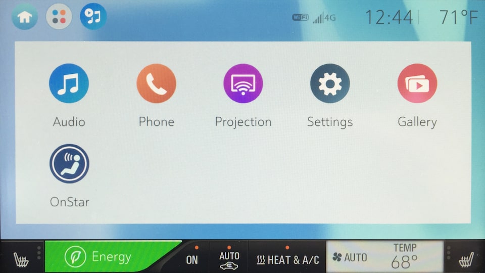 Système d’infodivertissement de la Chevrolet Bolt EV 2017 à 2021.
