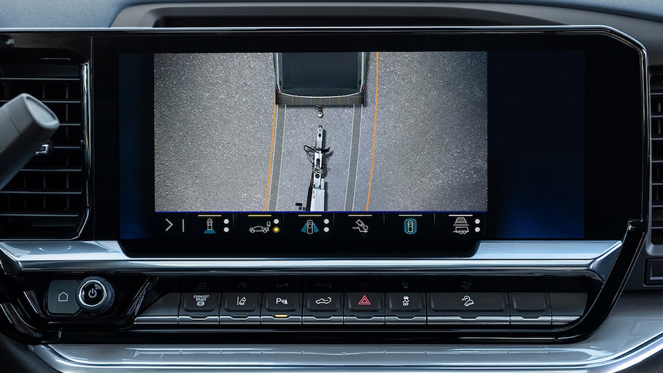 2024 Silverado HD towing camera view.