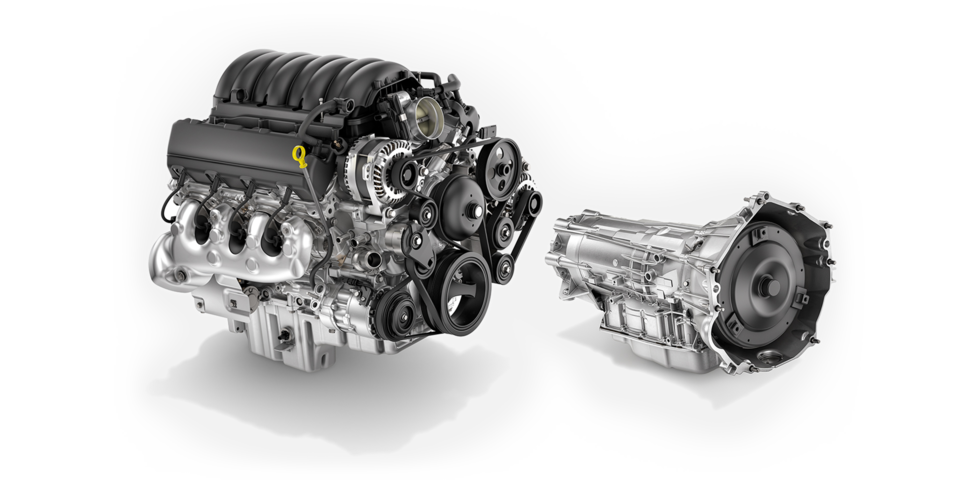 Moteur à essence V8 du châssis-cabine Chevrolet Silverado 3500 HD 2023.