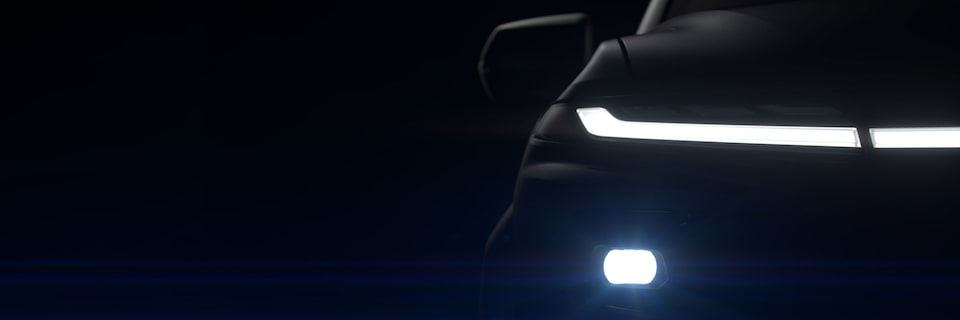 Close-up of the 2024 Chevy Silverado EV Headlamp.