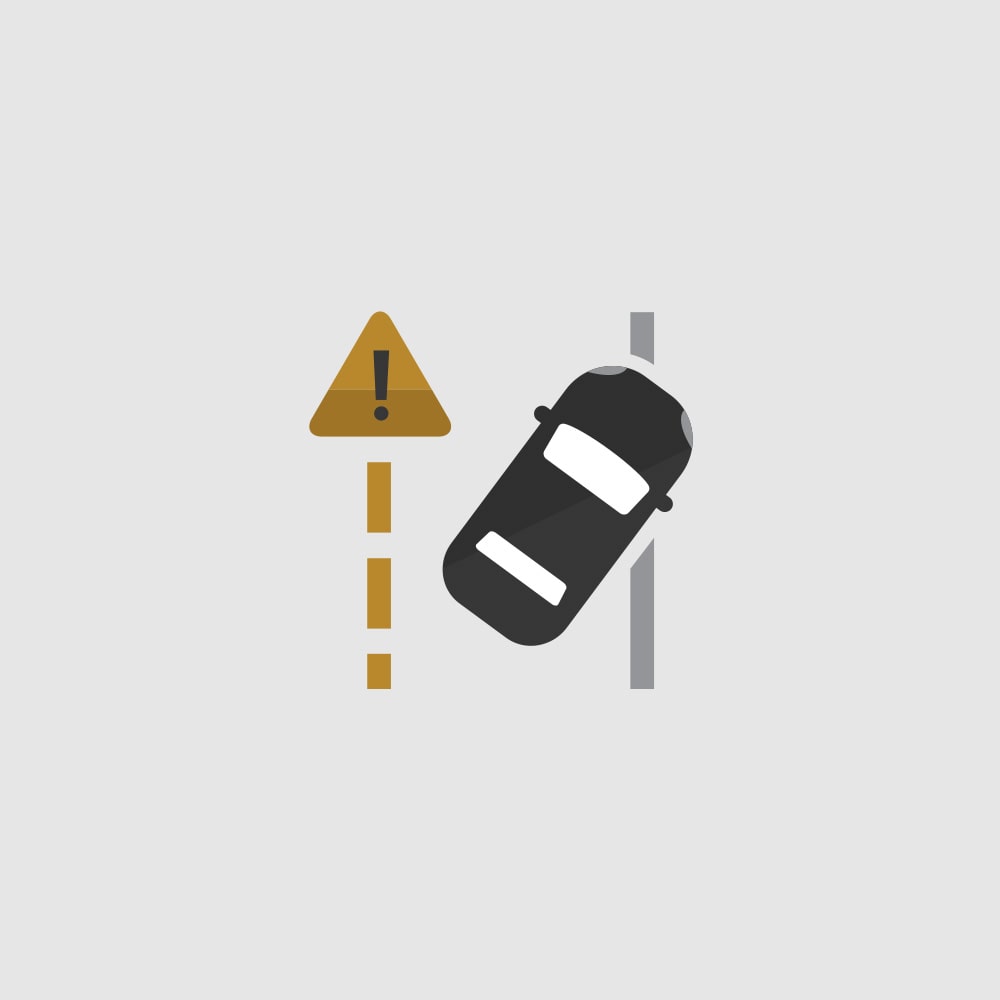 Lane Departure Warning Icon.