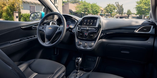 2022 Spark Small Hatchback Car: Interior View of Dashboard.