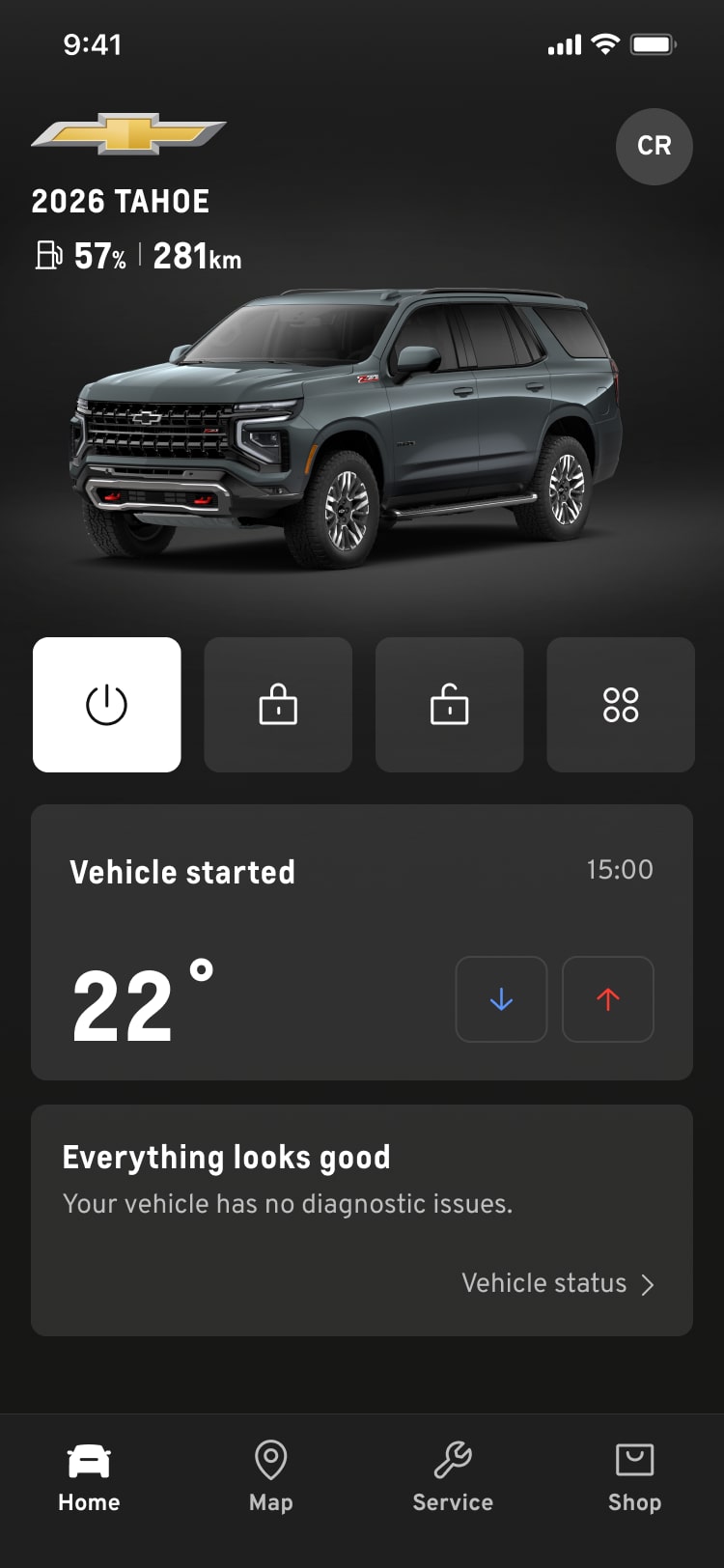 MyChevrolet Mobile App Remote Commands.