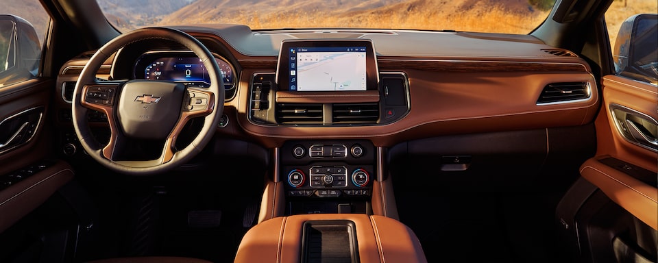 2022 Chevrolet Tahoe Full-Size SUV Interior Center Console & Dashboard View.