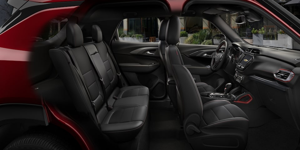 2022 Chevrolet Trailblazer SUV: Interior Backseat side view with passenger.