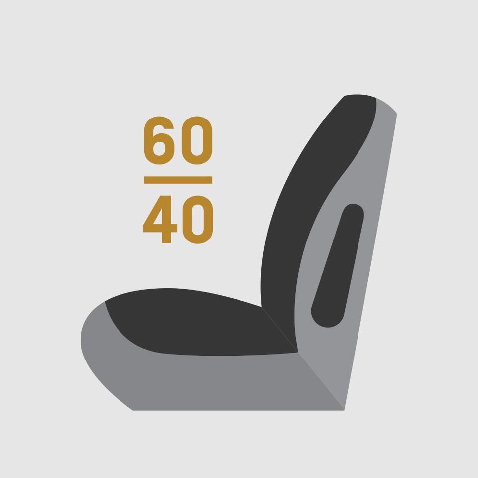 60/40 Split Folding Seats Icon.