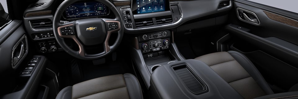 2023 Chevrolet Suburban in Jet Black Perforated Leather Seating Surfaces