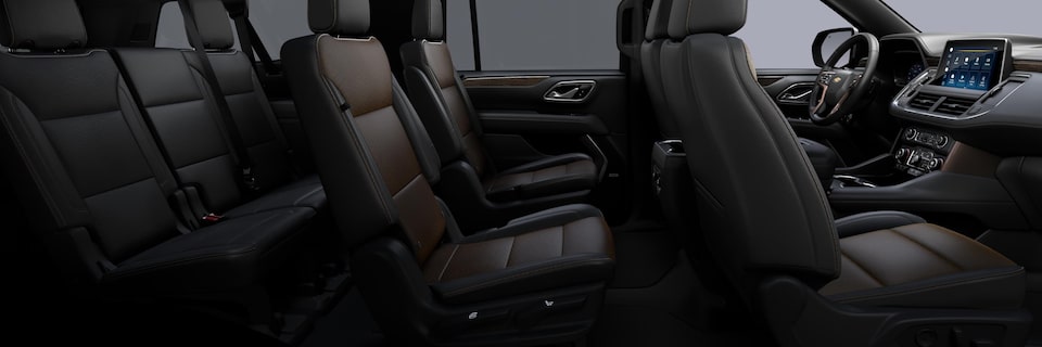 2023 Chevrolet Suburban in Jet Black Perforated Leather Seating Surfaces