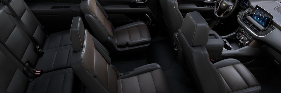 2023 Chevrolet Suburban in Jet Black Perforated Leather Seating Surfaces