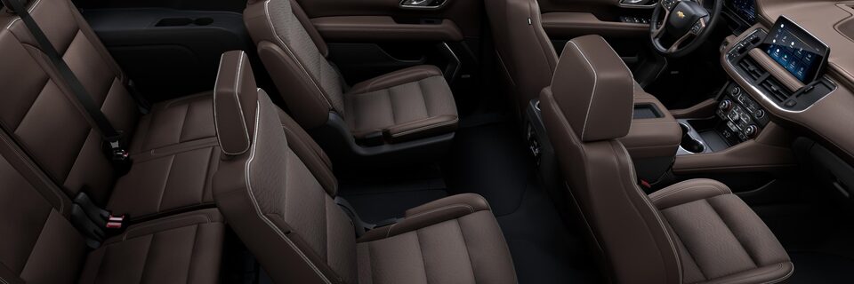 2023 Chevrolet Suburban In Jet Black / Mocha Perforated Leather Seating Surfaces