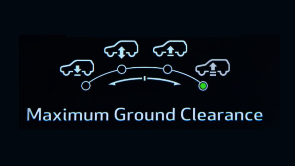 Suburban's Four-Corner Air Ride Adaptive Suspension feature for maximum ground clearance.