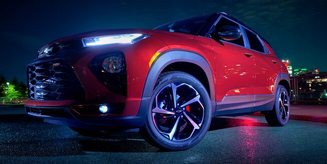 2023 Chevrolet Trailblazer Sporty Small SUV Exterior Close-Up of Rear Wheel.