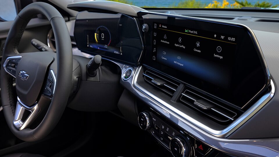 Système d’infodivertissement du Chevrolet Trax 2024.