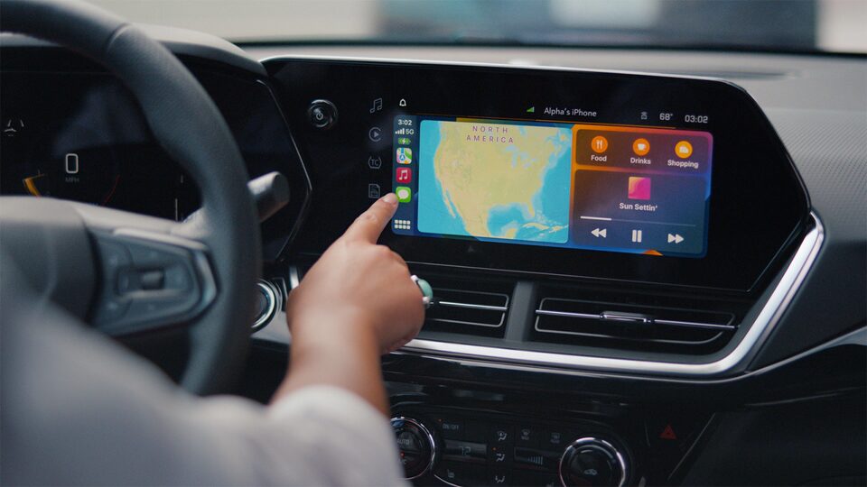 Chevrolet Trax 2024 : utilisation du système d’infodivertissement.