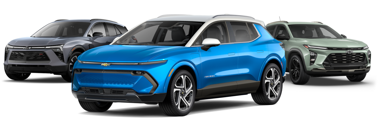 Une gamme de VUS Chevrolet.