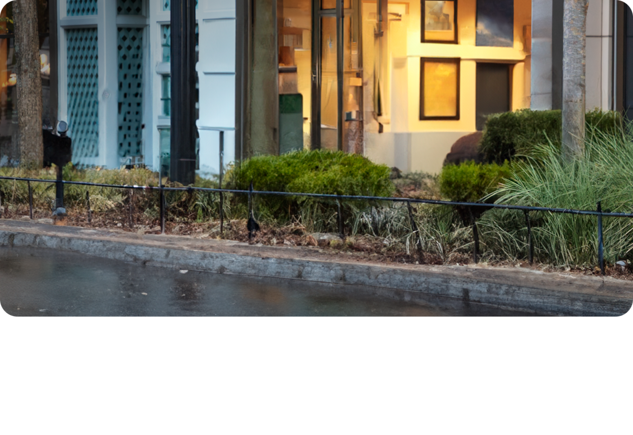 Un arrière-plan montrant la devanture d’un magasin pour le Chevrolet Blazer RS 2026.