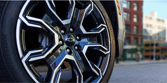 Close-up of a Wheel on the 2026 Chevrolet Tahoe SUV.