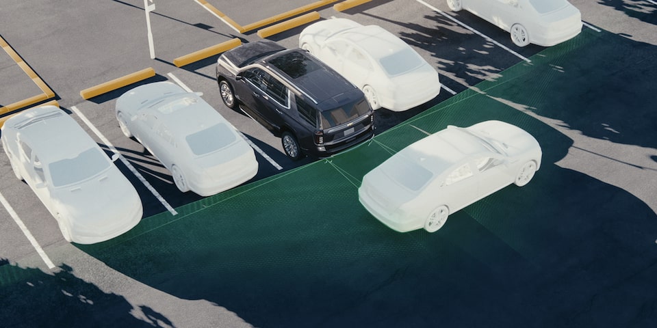 Rear Cross Traffic Braking Safety Feature of the 2026 Chevrolet Tahoe.