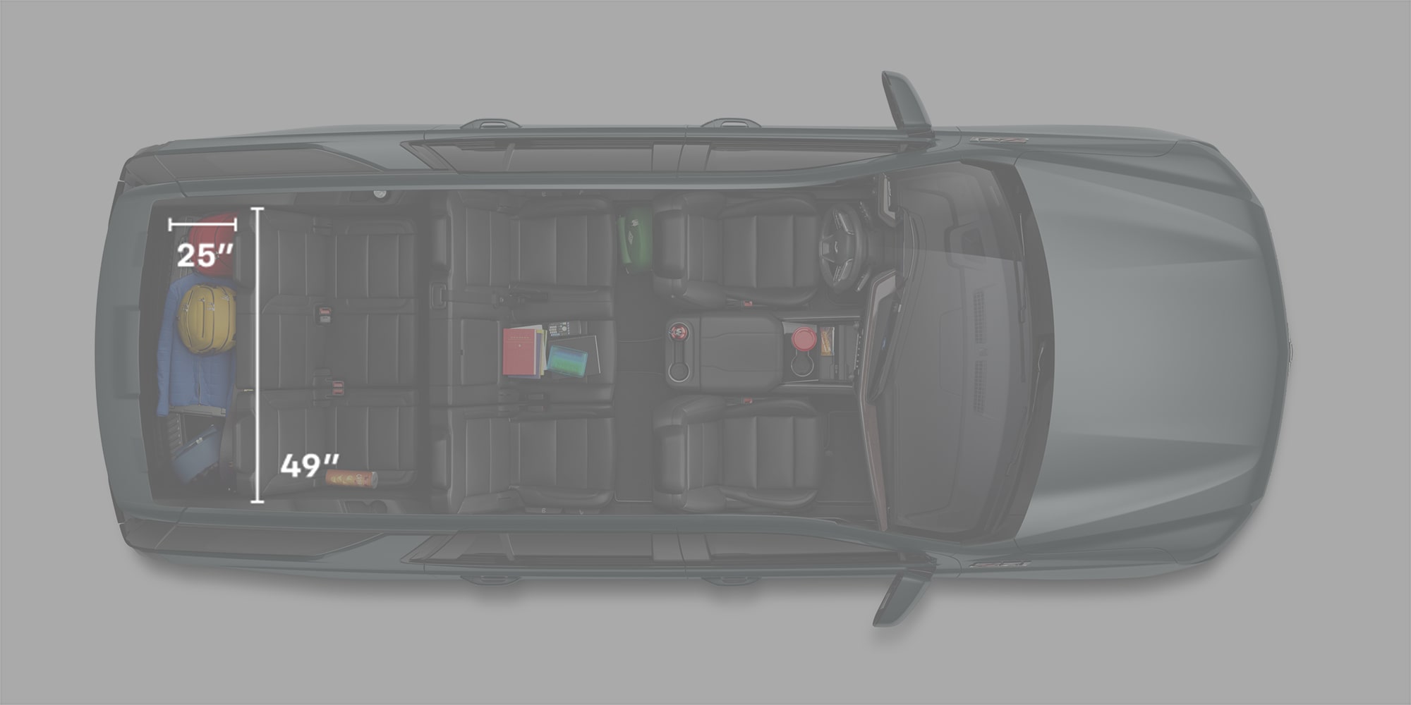 Un diagramme illustrant des dimensions de 25 pouces et de 49 pouces.