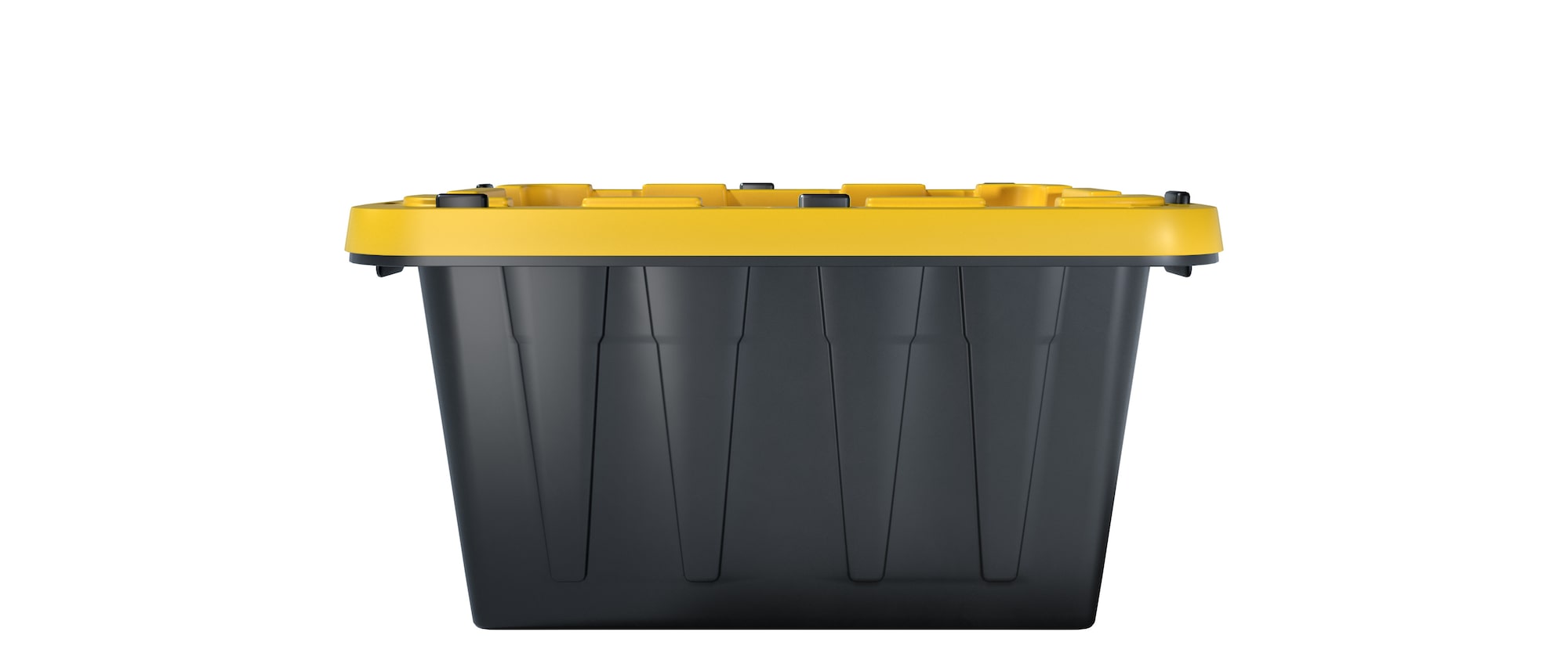 A Storage Container with a Yellow Lid.