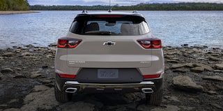 2026 Chevy Trailblazer Rear End View Parked with Lake in Background