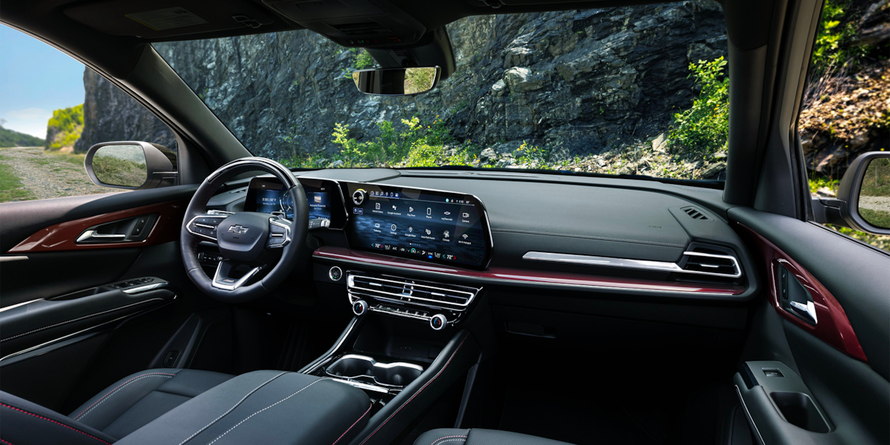 Front Passenger's View of the Interiors of the 2026 Chevrolet Traverse.