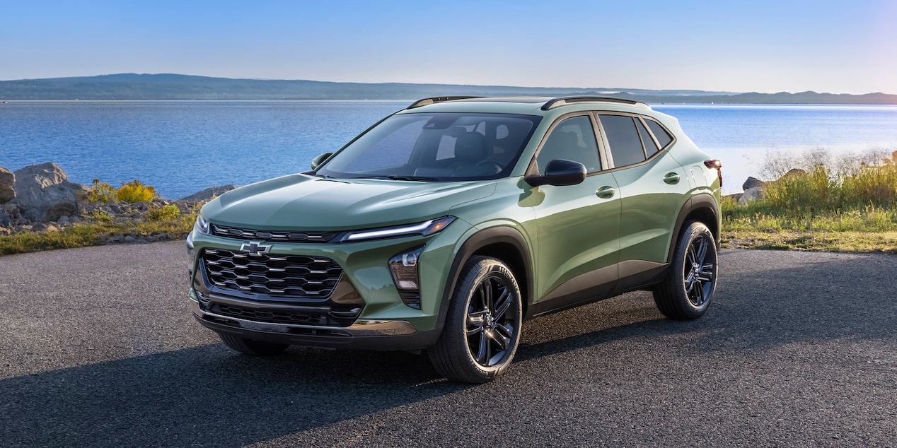2026 Chevrolet Trax Parked in Front of a Lake.