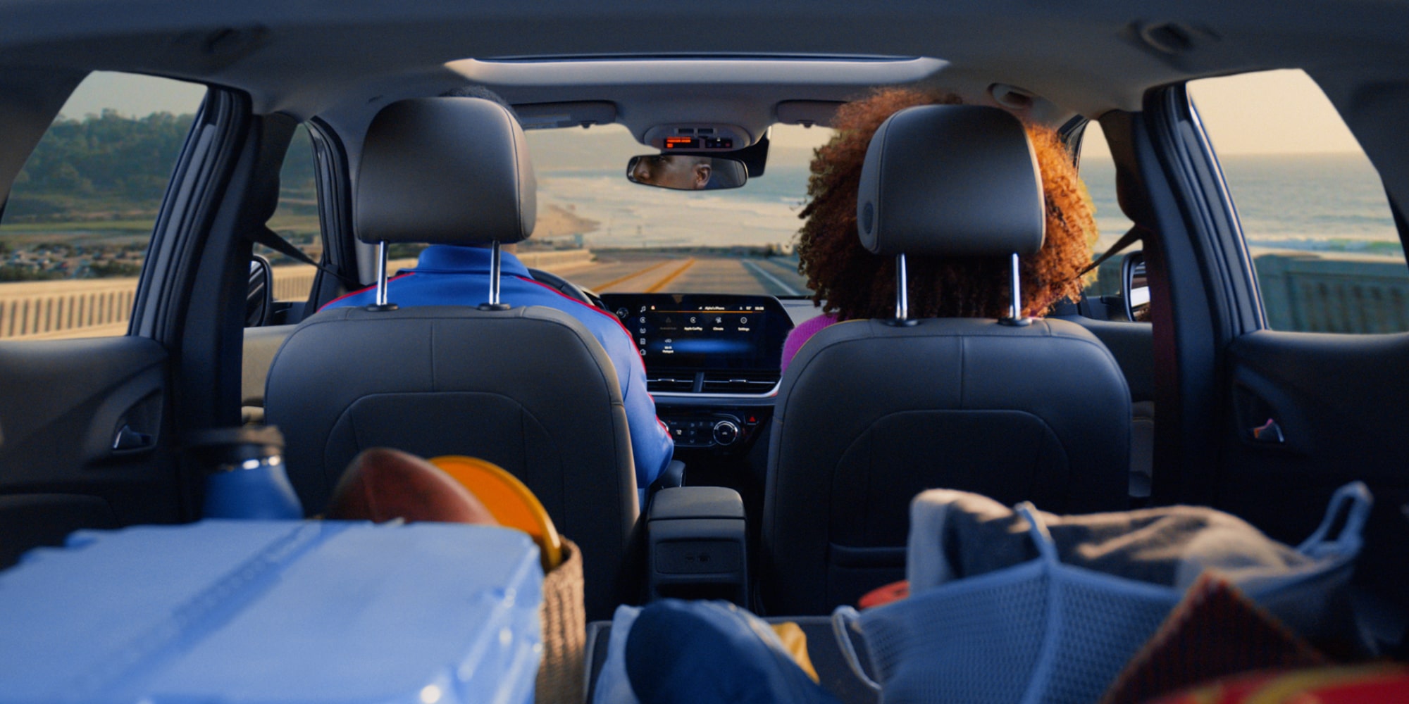 Rear Passenger's view of the interiors of the 2026 Chevrolet Trax.