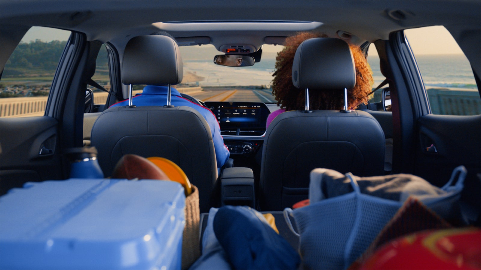 Rear Passenger's view of the interiors of the 2026 Trax.