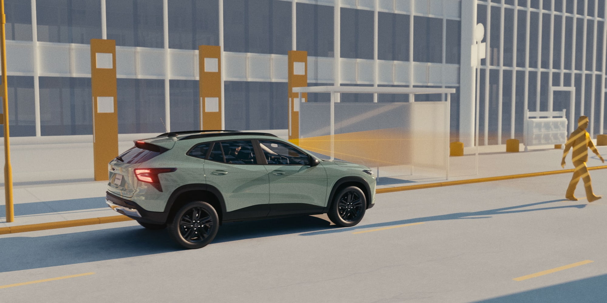 Front Pedestrian Braking feature of the 2026 Chevrolet Trax.